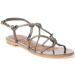 Leifsdottir Ulla Pewter Gladiator Sandals 41EU (10 or 10.5)